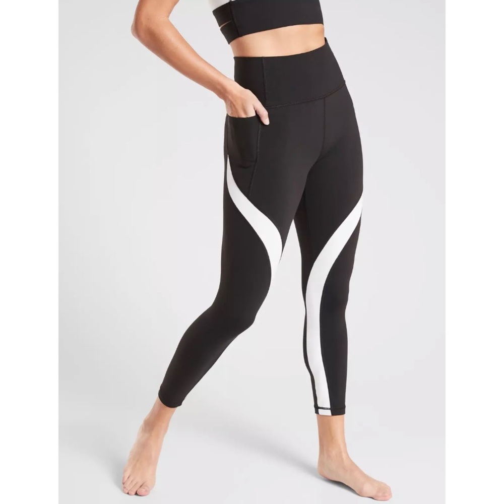 ATHLETA Salutation Stash Pocket II Colorblock 7/8 Tight Size Small
